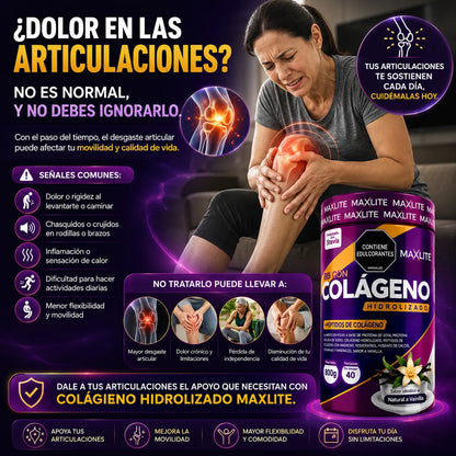 Colágeno Hidrolizado Maxlite 800g con Péptidos