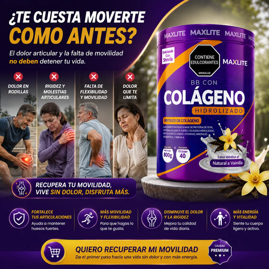 Colágeno Hidrolizado Maxlite 800g con Péptidos